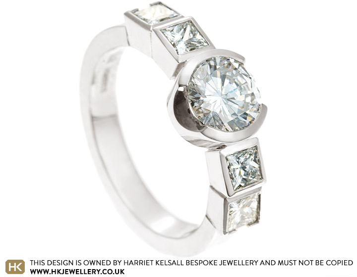 Melanie's Dramatic Redesigned Diamond and White Gold Dress Ring