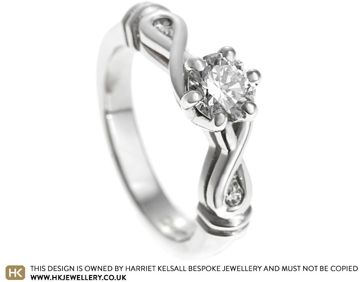 Dominique's Trebble Clef Inspired Diamond Engagement Ring