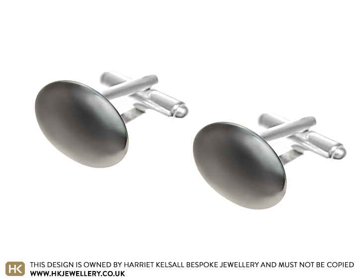 Hematite and Sterling Silver Cufflinks