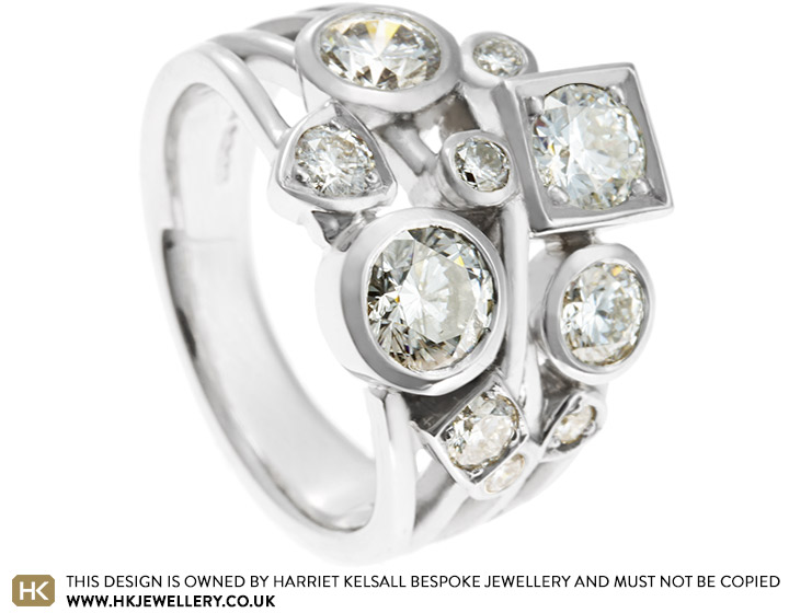 Clair's platinum and diamond dress ring