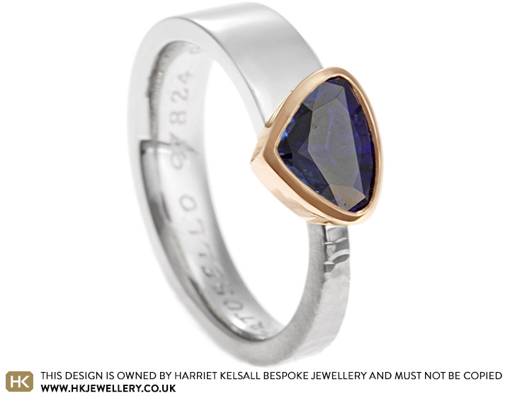 Mark's Sapphire and Mixed Metal wedding ring