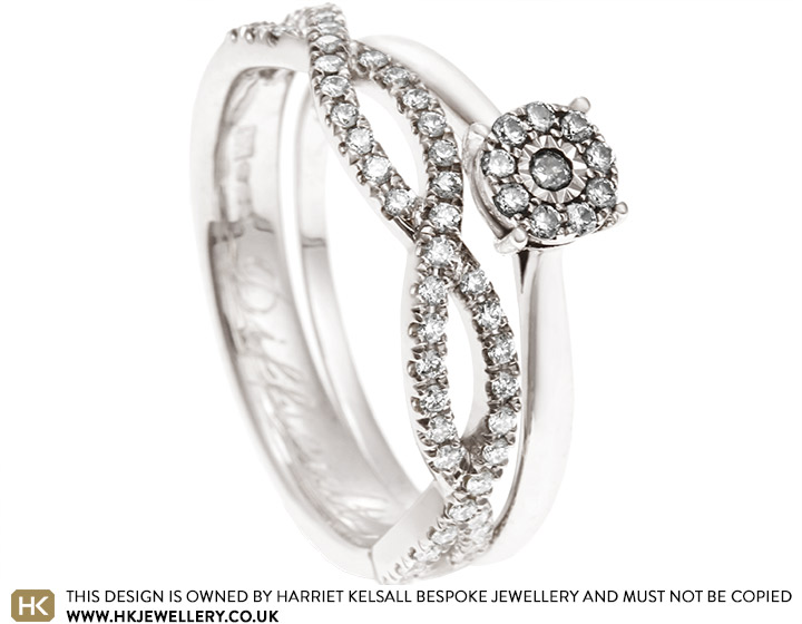 Samantha's Open Twist Diamond Wedding Ring