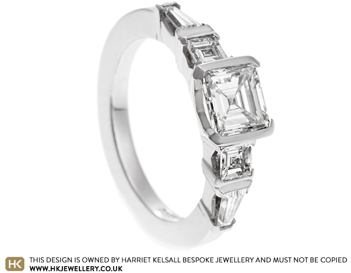 Nicole's Platinum and Diamond Engagement Ring Redesign