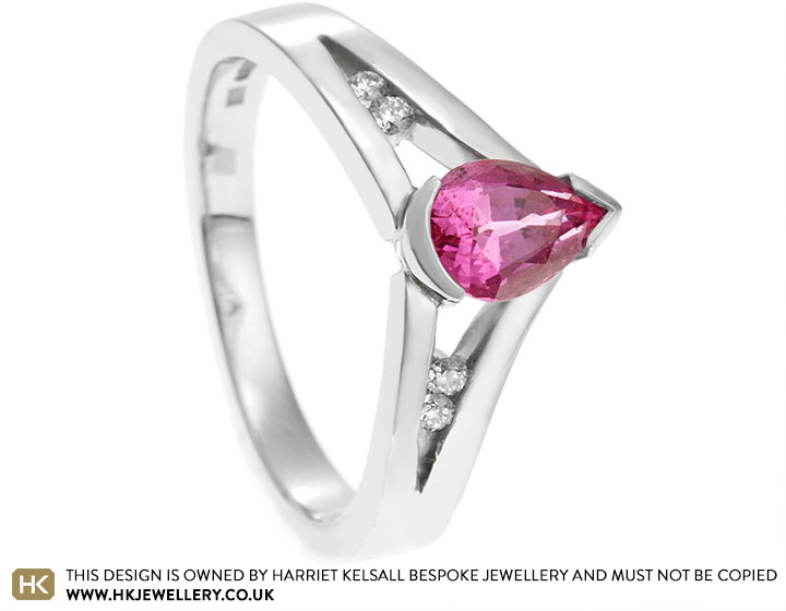 Rebecca's Platinum Pink Sapphire Eternity Ring