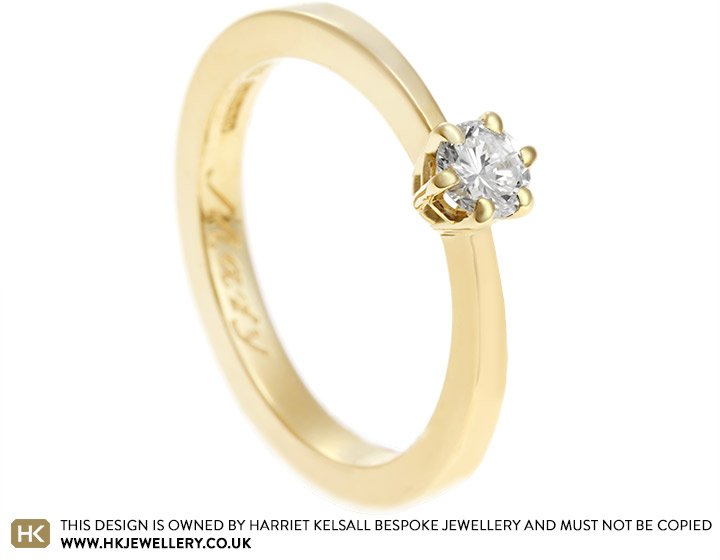 Jackie's Diamond and Fairtrade Yellow Gold Engagement Ring