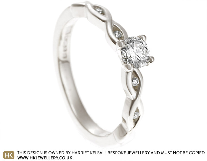 Caroline's Fairtrade 9 Carat White Gold and Diamond Engagement Ring