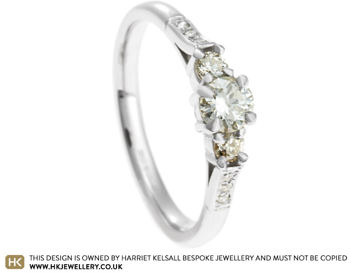 Chloe's Surprise Engagement Ring Using Sentimental Diamonds