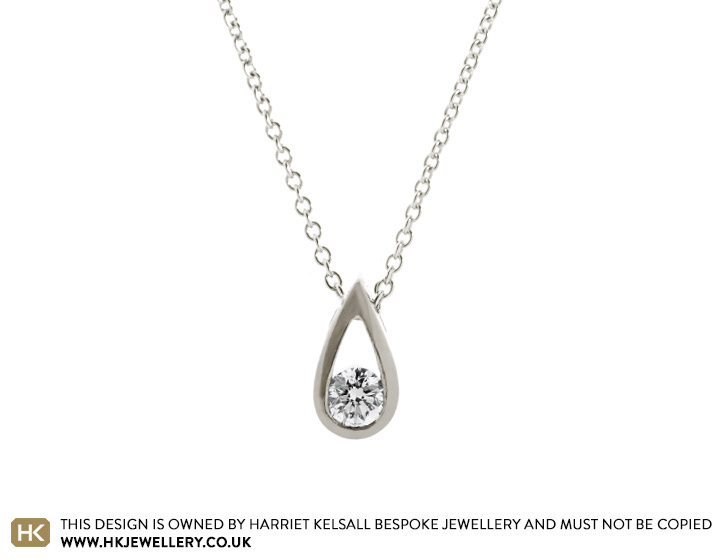 Myra's Surprise 18 Carat White Gold Diamond Birthday Pendant