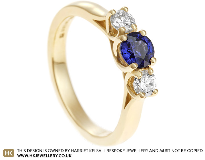 Sapphire deals trilogy ring