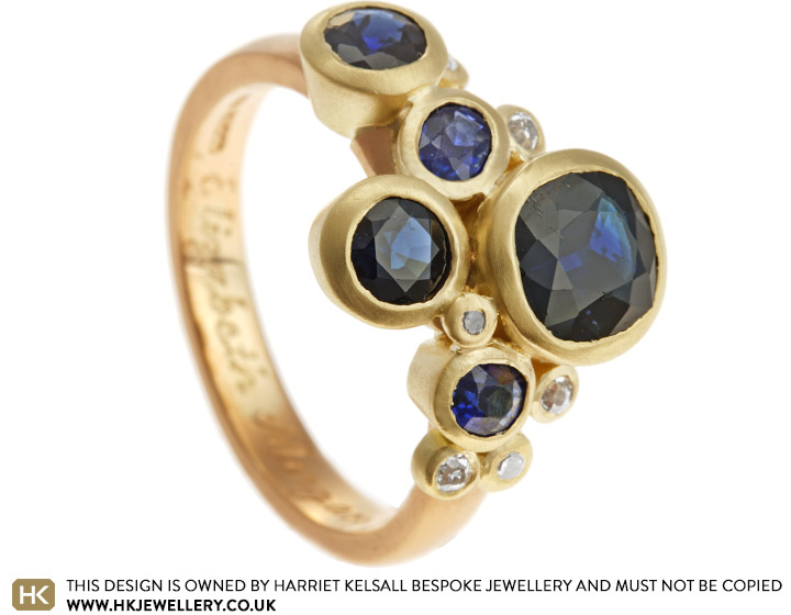 Fran's 18 Carat Yellow Gold Sapphire and Diamond Ring