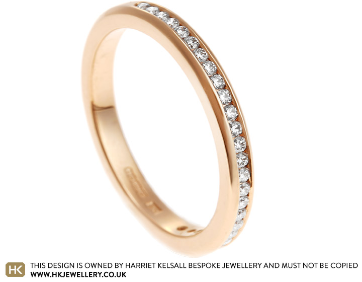 Katherine's Channel Set Diamond and Rose Gold Eternity Ring