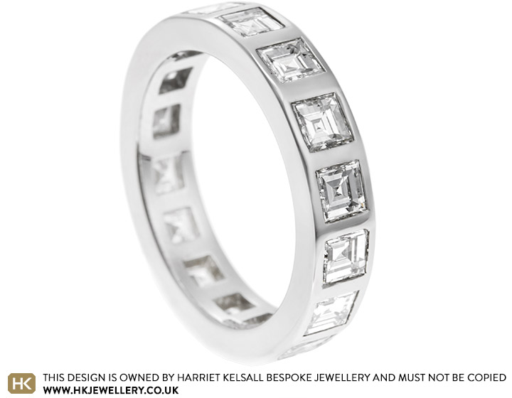 Nicole's diamond and platinum eternity ring redesign