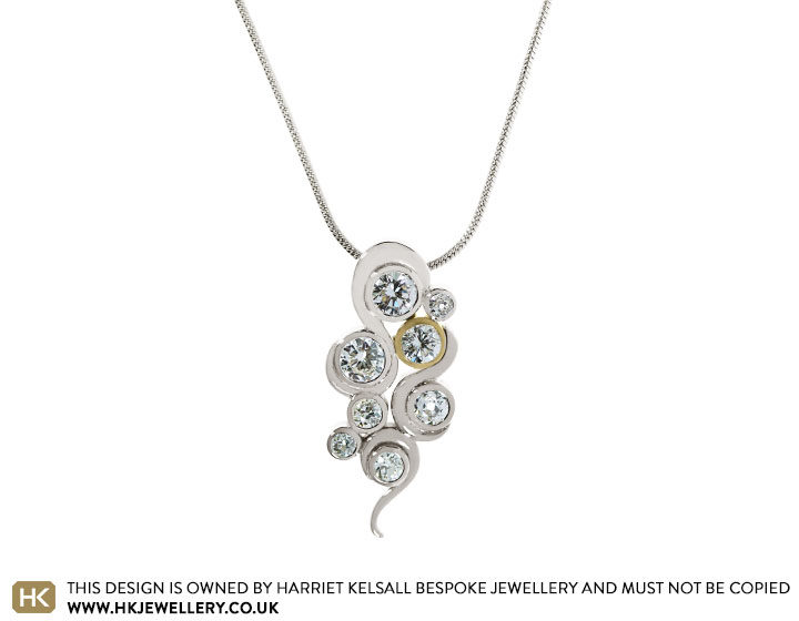 Asymmetrical Station Diamond Necklace – NIXIN