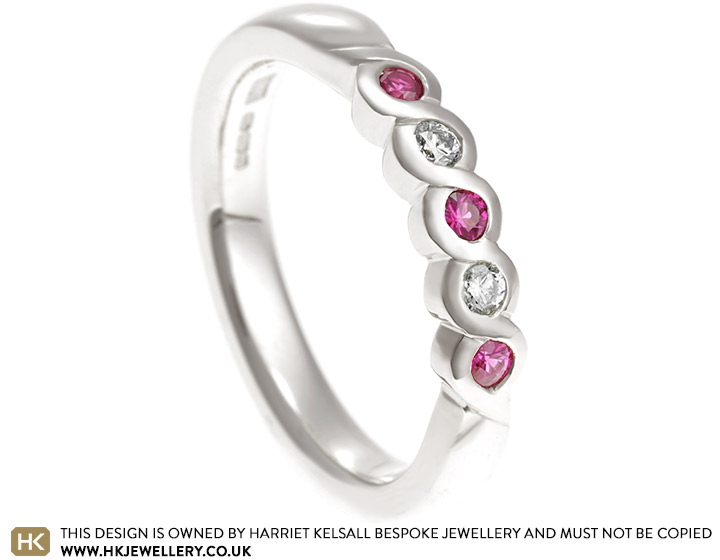 Pink sapphire eternity hot sale ring platinum