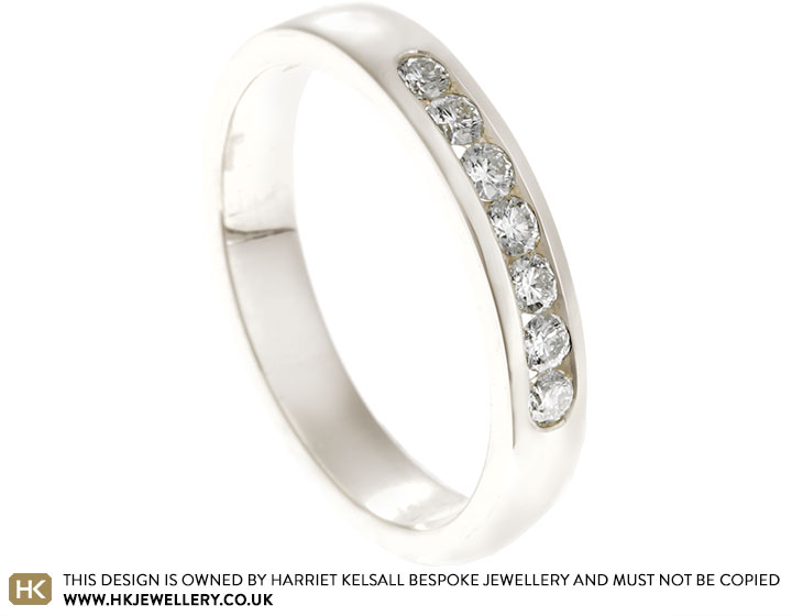 Fairtrade 9 carat white gold eternity ring with round brilliant cut diamonds totalling 0.28ct