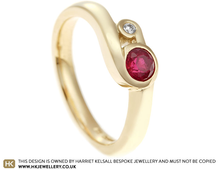 Diane's ruby and diamond celebration dress ring