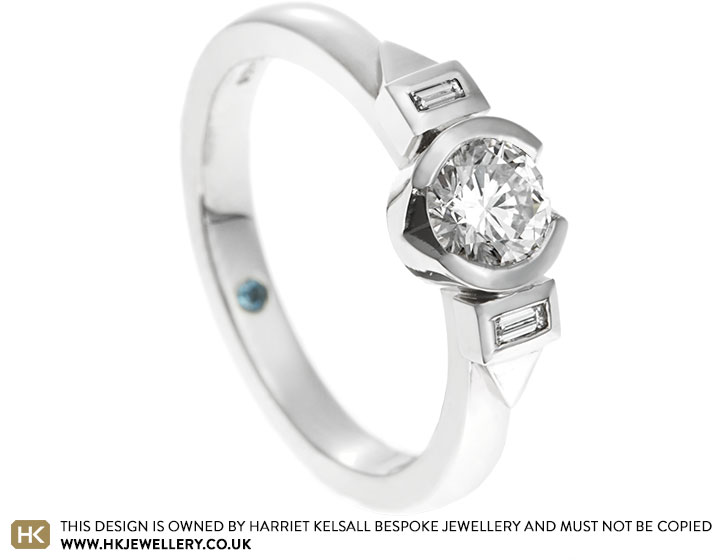 Helen's Platinum and Diamond Art Deco Inspired Engagement Ring