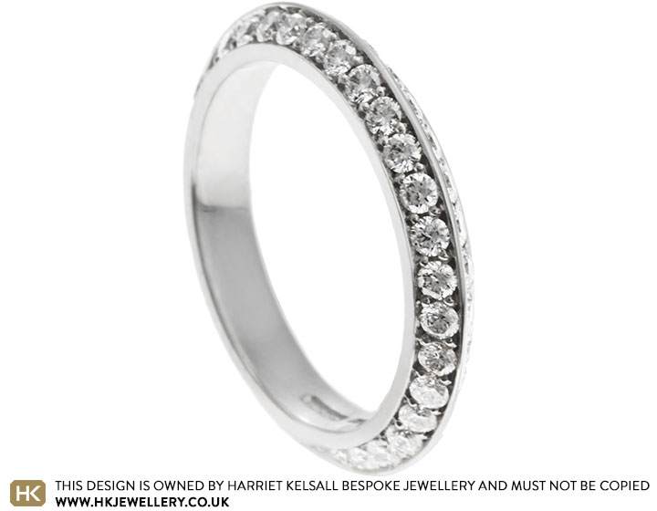 Anna's platinum and diamond apex full eternity ring