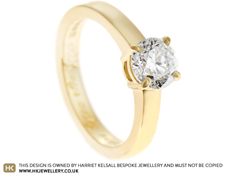 Jonelle's Fairtrade yellow gold and diamond engagement ring