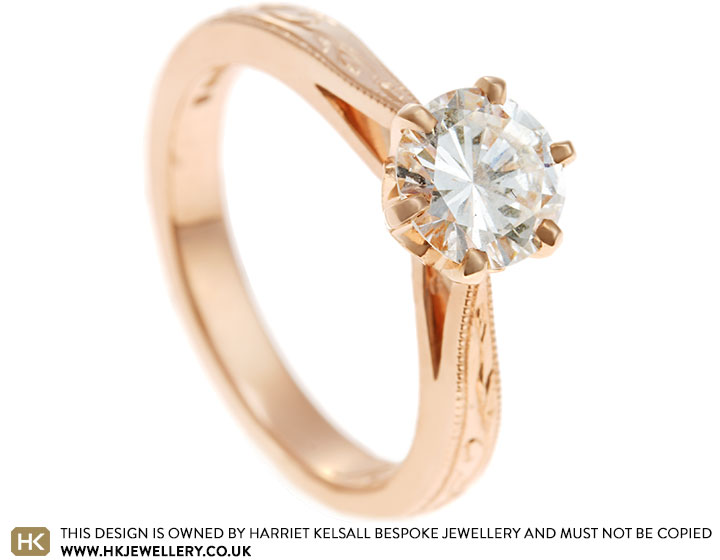 Marian's Inherited Diamond and Fairtrade 9ct Rose Gold Ring