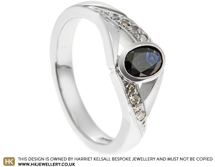 Lisa's Platinum Sapphire and Diamond Dress Ring