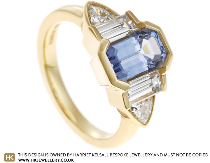 Fiona's sapphire and diamond engagement ring