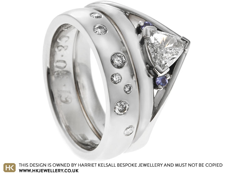 Sarah's Starry Night Diamond Wedding Ring