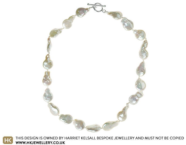 Ivory keshi pearl necklace