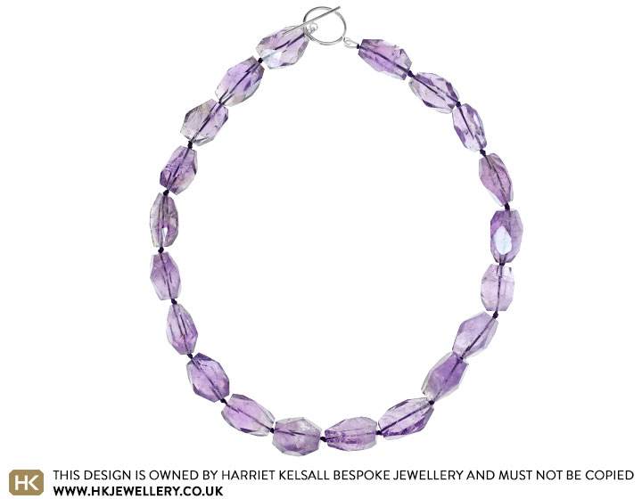 Faceted Amethyst Beaded Necklace