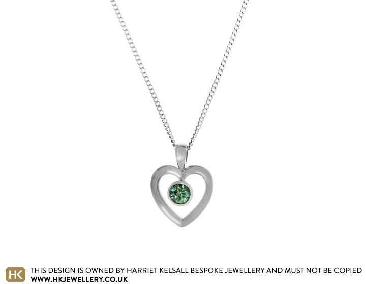 Emma's Heart Pendant with Jeremy's Sapphire