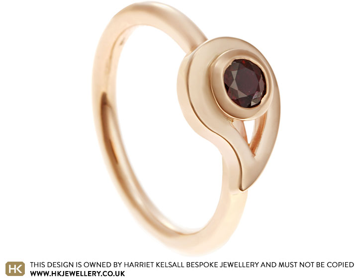 Robyn's Yin and Yang inspired rose gold dress ring