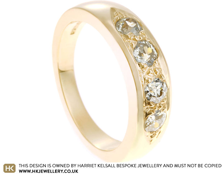 Bim's 9ct Yellow Gold Re-designed Diamond Dress Ring