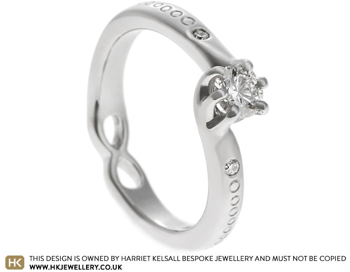 Sam's Palladium Infinity Knot Twist Engagement Ring