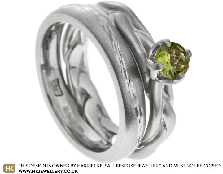 Laura's Nature Inspired Palladium and Tourmaline Engagement Ring