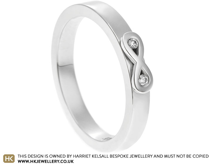 Marnie's Infinity Overlay Platinum Eternity Ring with Diamonds