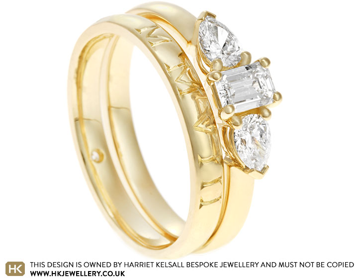 Sarah's 18ct Yellow Gold Trilogy Engagement Ring