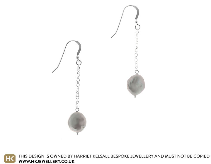 Estele 24 Kt Gold Plated Pearl Chain Dangle Earrings : Amazon.in: Fashion