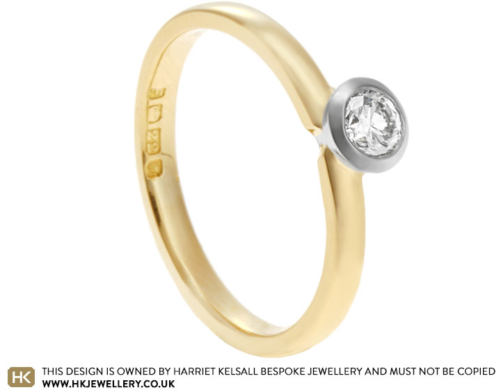 Catherine's 22ct Yellow Gold and Palladium Diamond Dress Ring