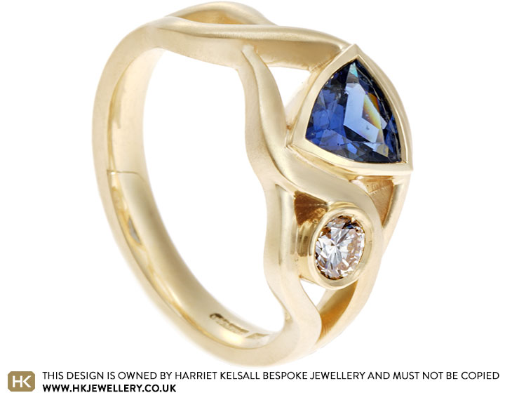 Eloise's 9ct Yellow Gold Sapphire and Diamond Dress Ring