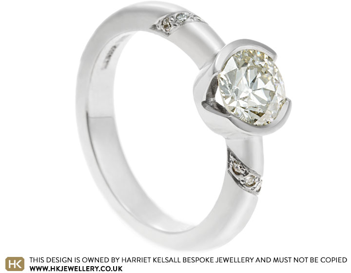 Anne's Palladium Dress Ring with Inherited Diamond