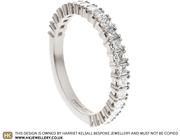 Sarah's 18ct White Gold Princess Cut Diamond Eternity Ring