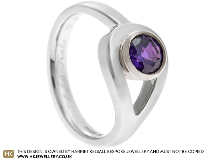 Kate's Mixed Metal Purple Sapphire Dress Ring