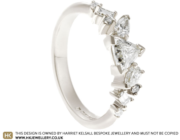 Annalise's Fairtrade 9ct White Gold Scatter Set Diamond Engagement Ring