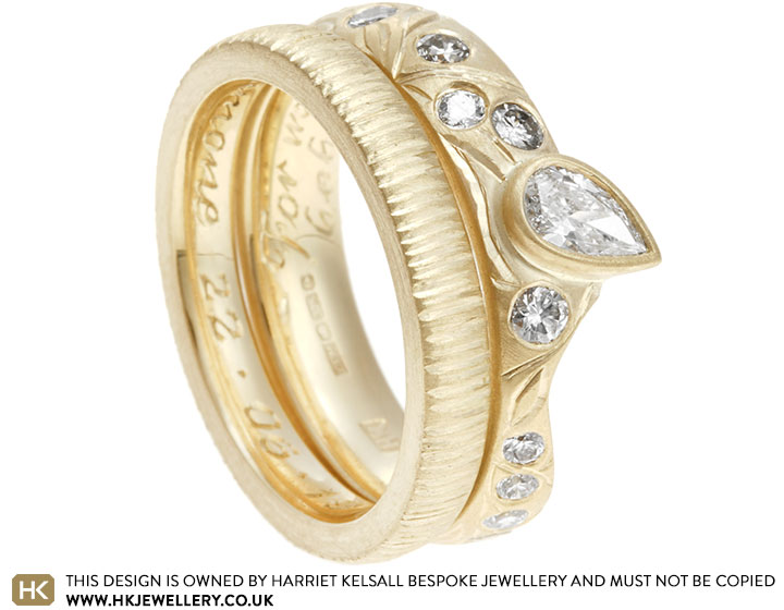 Stefanie's 9ct Yellow Gold and Diamond Wedding Ring Set