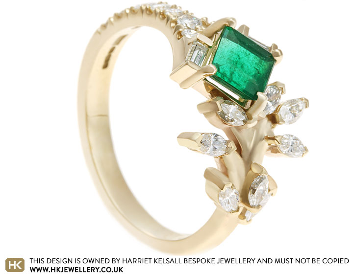 Emerald costume clearance ring