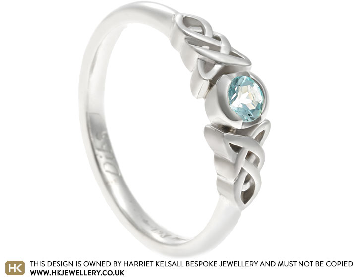 Morag's Sterling Silver Blue Topaz Engagement Ring