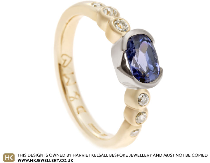 Ruth's Yellow Gold and White Gold Sapphire Dress Ring