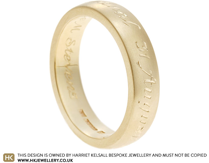 Rosemary's Mum's 9ct Yellow Gold Engraved Eternity Ring