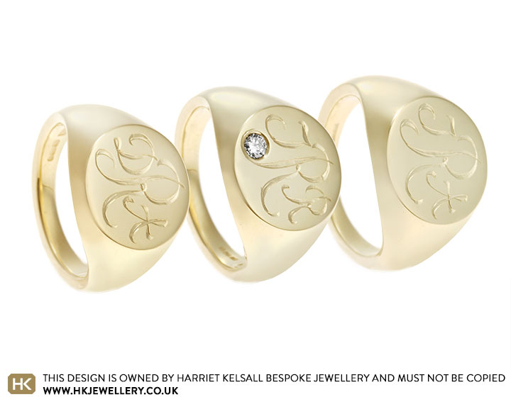 Joanne's 9ct Yellow Gold Signet Rings