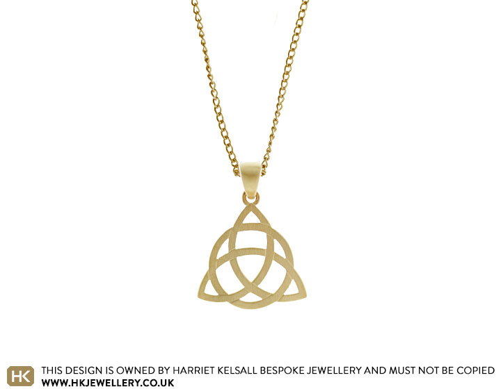 Anthony's 9ct Yellow Gold Trinity Knot Inspired Pendant